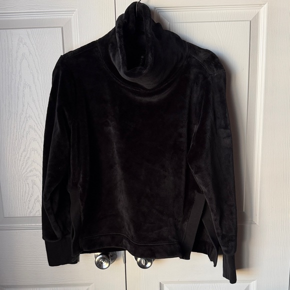 🖤ATHLETA BLACK FUNNEL NECK DOUBLE COZY KARMA SWEATSHIRT TOP - Picture 3 of 5
